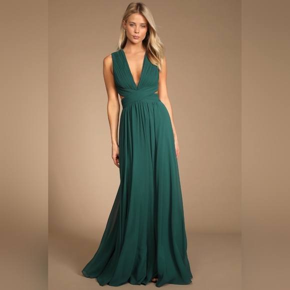 Lulus Dresses & Skirts - Lulu's Deep Green Prom Dress
